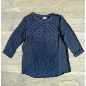 H&M Divided Black Snakesin Pullover Blouse, size Medium